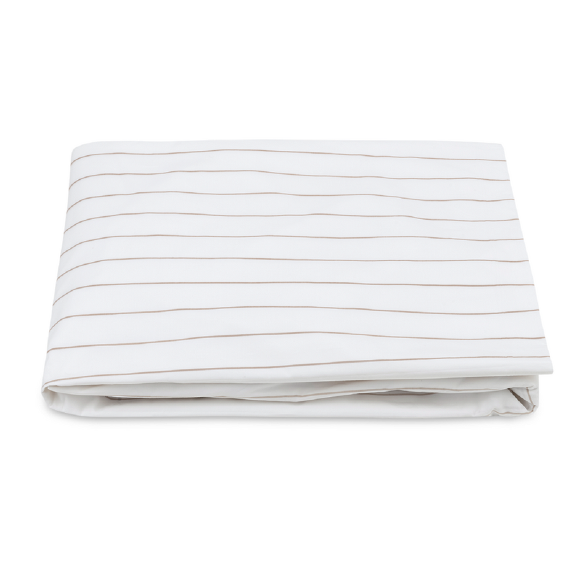 Folded Fitted Sheet of Matouk Amalfi Bedding in Dune Color