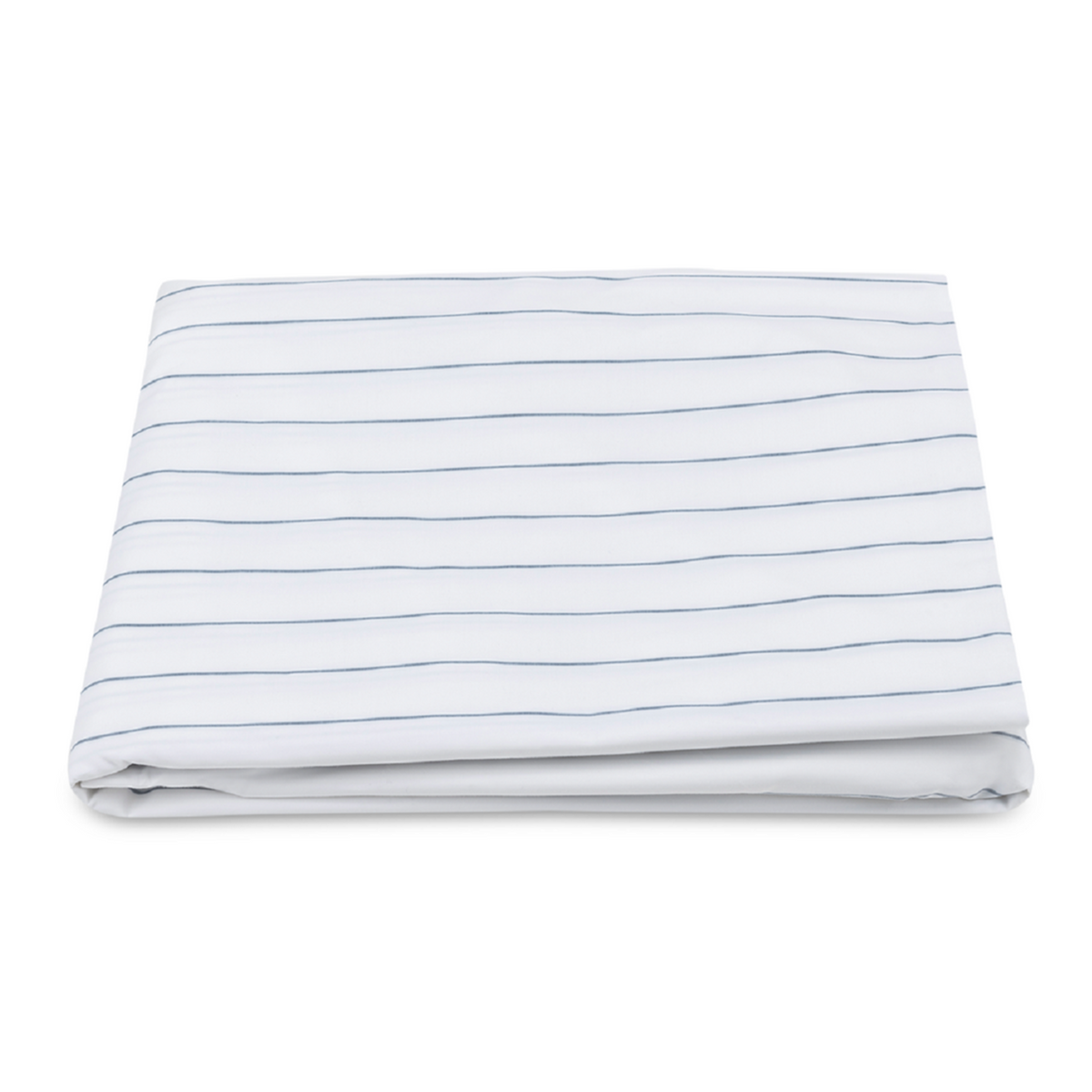 Folded Fitted Sheet of Matouk Amalfi Bedding in Mediterranean  Color