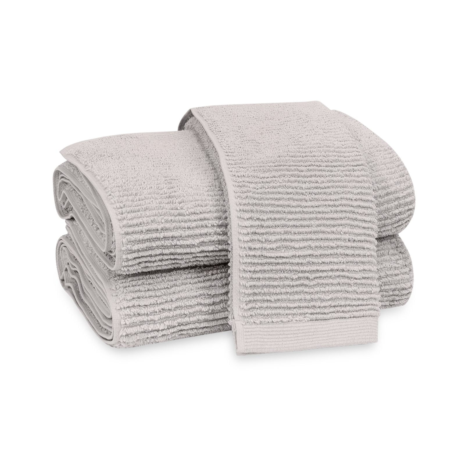 Closeup Image of Matouk Aman Bath Towels in Cloud Color