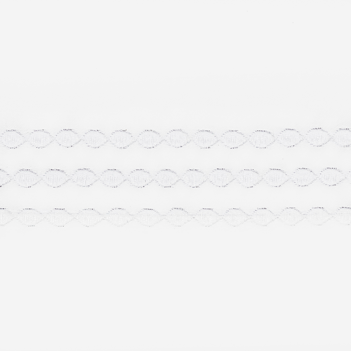Swatch of Matouk Amara Triple Pearl Bedding in White
