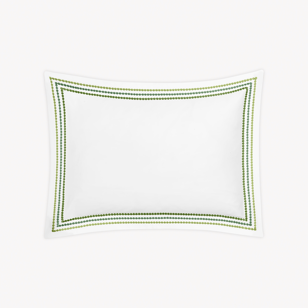 Boudoir Sham of Matouk Amara Triple Pearl Bedding in Palm Green