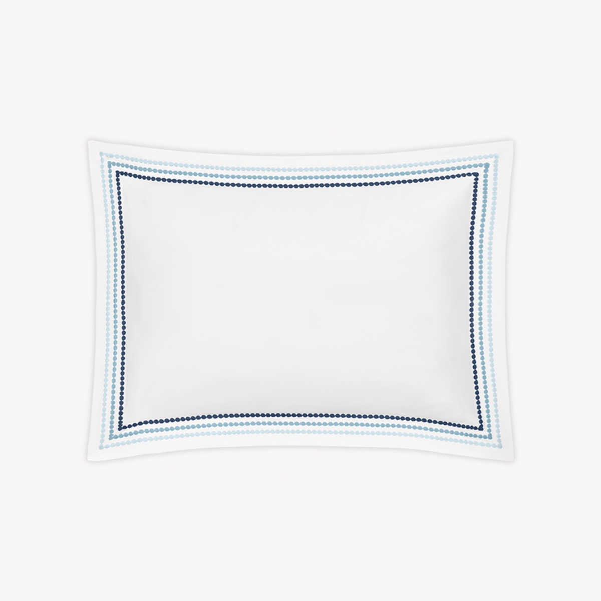 Boudoir Sham of Matouk Amara Triple Pearl Bedding in Sailor Blue