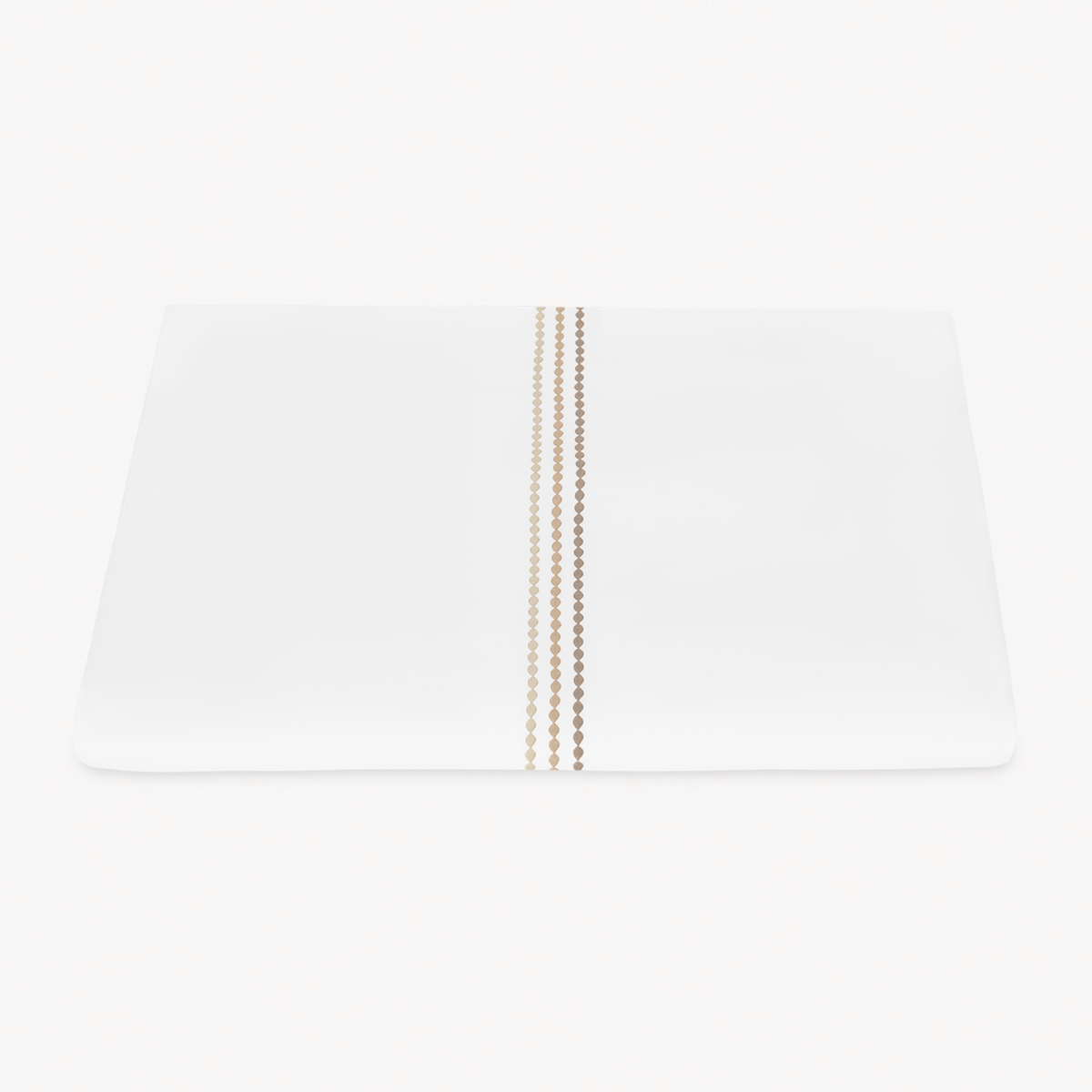 Folded Duvet Cover of Matouk Amara Triple Pearl Bedding in Beach