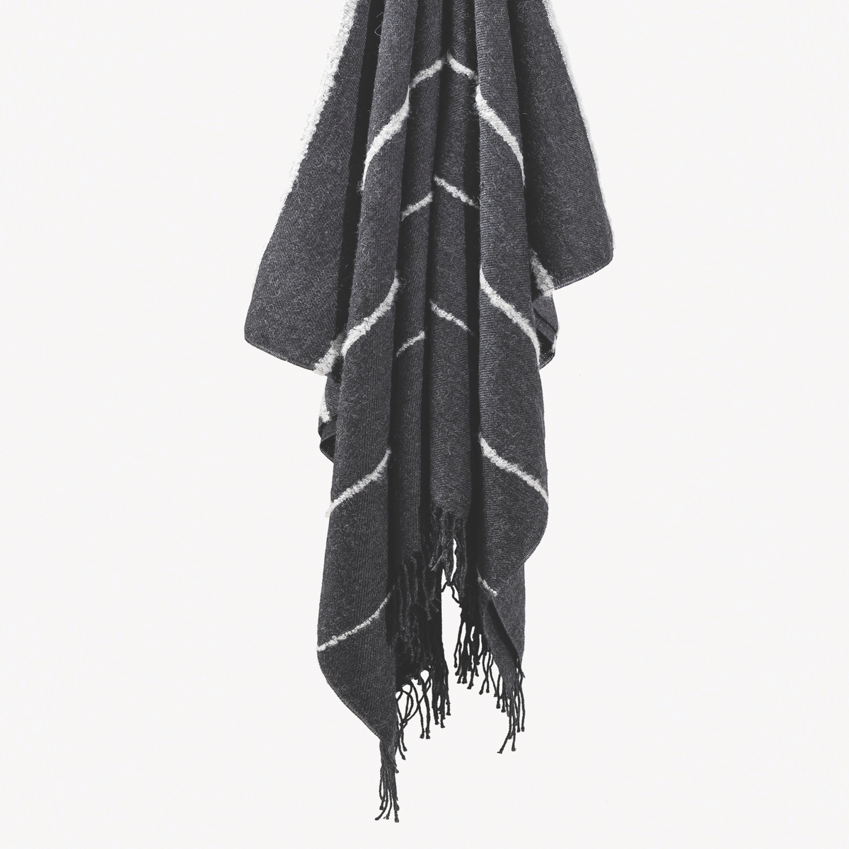 Hanging of Matouk Amelia Throw in Charcoal