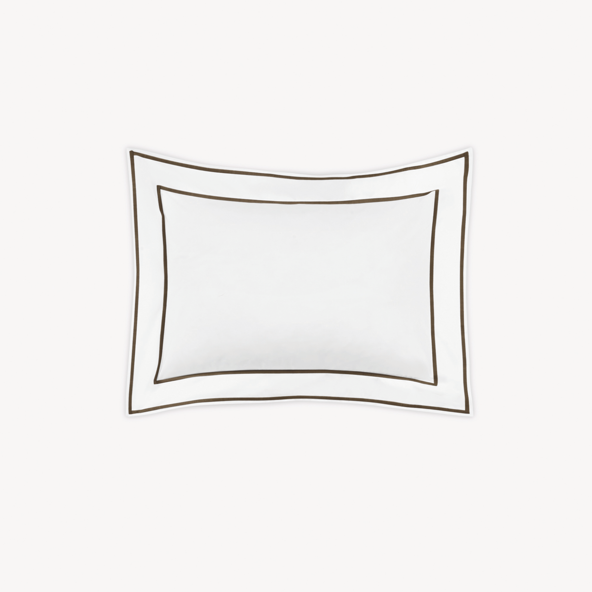 Boudoir Sham Silo of Matouk Ansonia Bedding in Mocha color