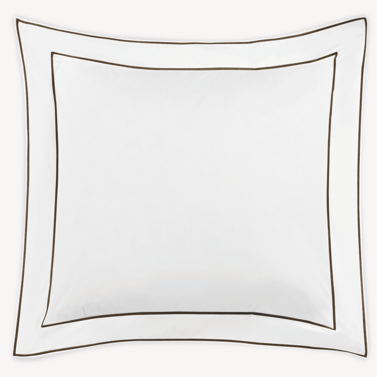 Euro Sham Silo of Matouk Ansonia Bedding in Mocha color