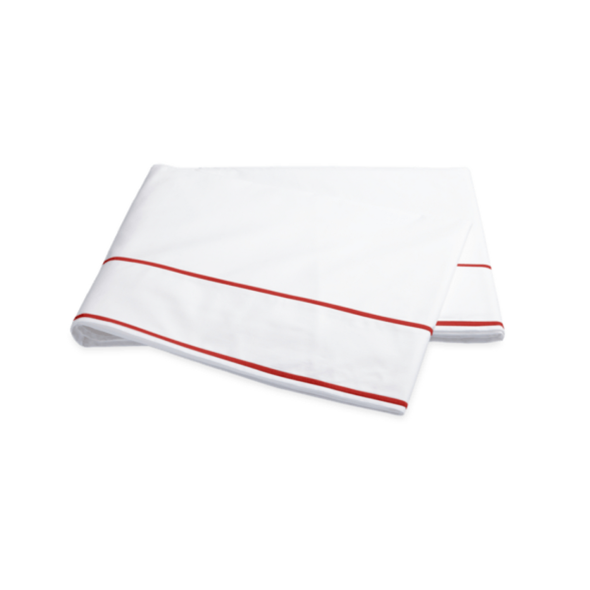 Matouk Ansonia Bedding Collection Flat Sheet Chinese Red Fine Linens