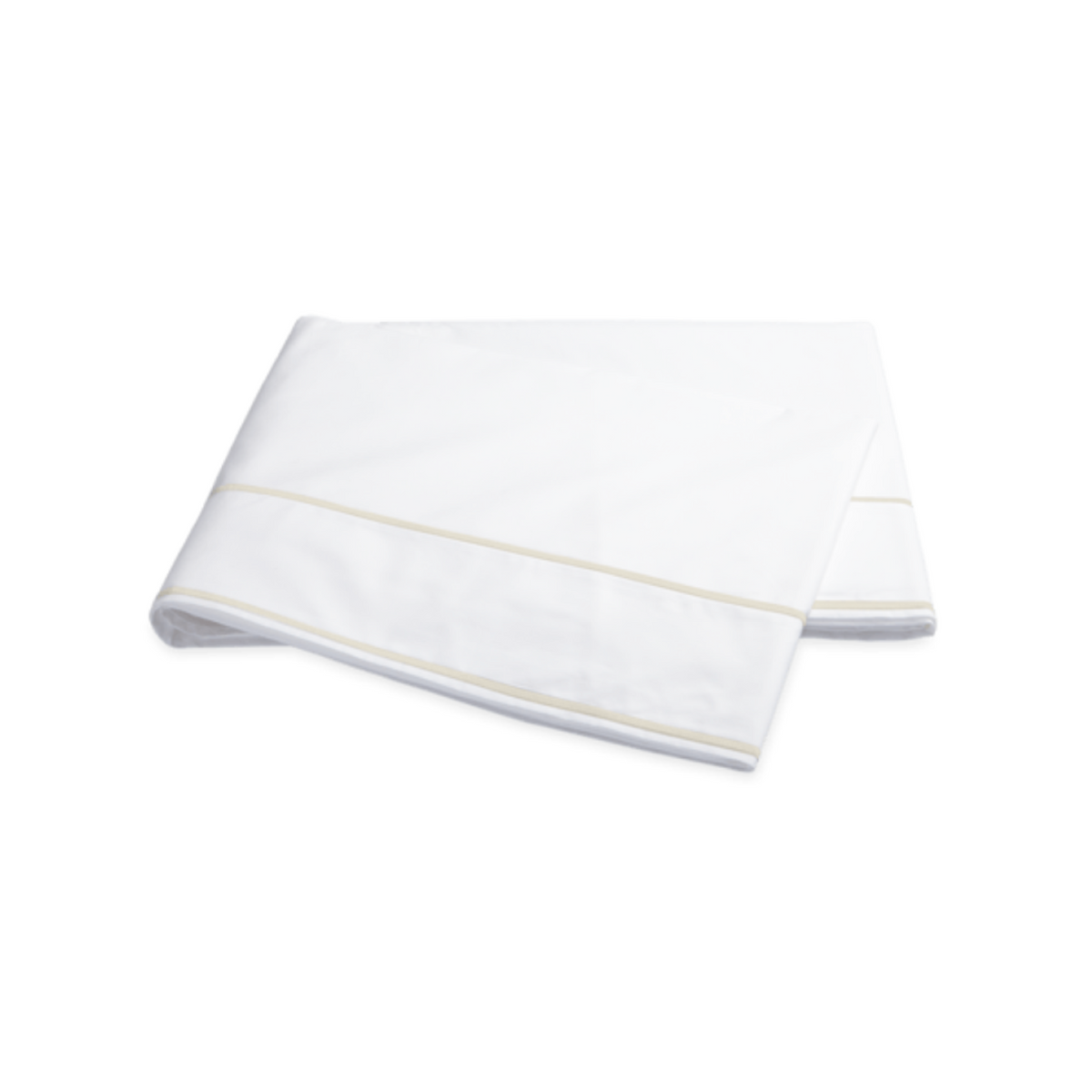 Matouk Ansonia Bedding Collection Flat Sheet Ivory Fine Linens