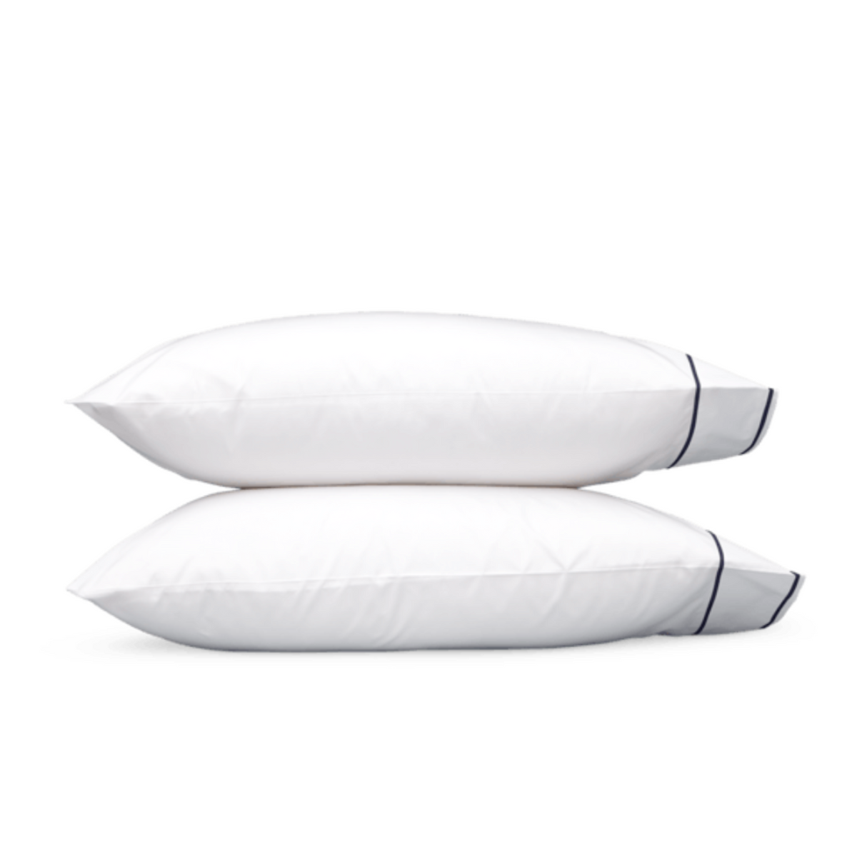 Matouk Ansonia Bedding Collection Pillowcases Navy Fine Linens