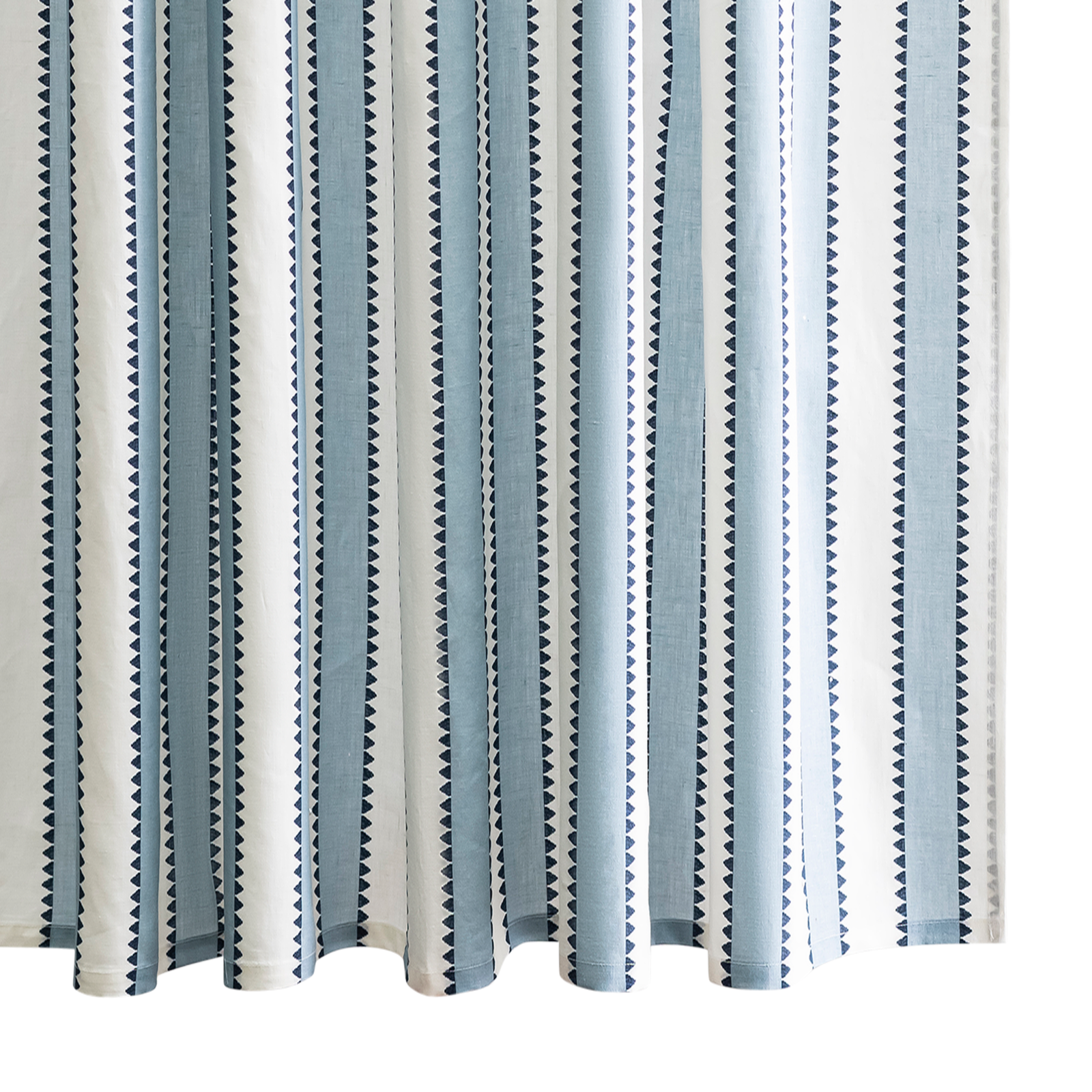 Matouk Schumacher Apollo Stripe Shower Curtain in Sky