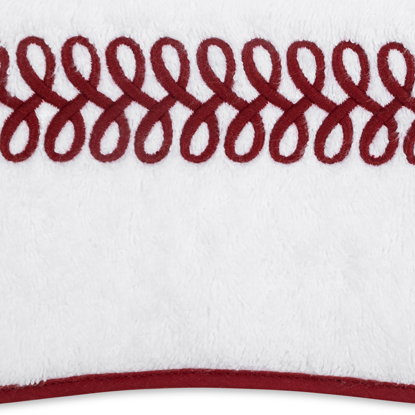 Matouk Astor Braid Bath Towels in Red