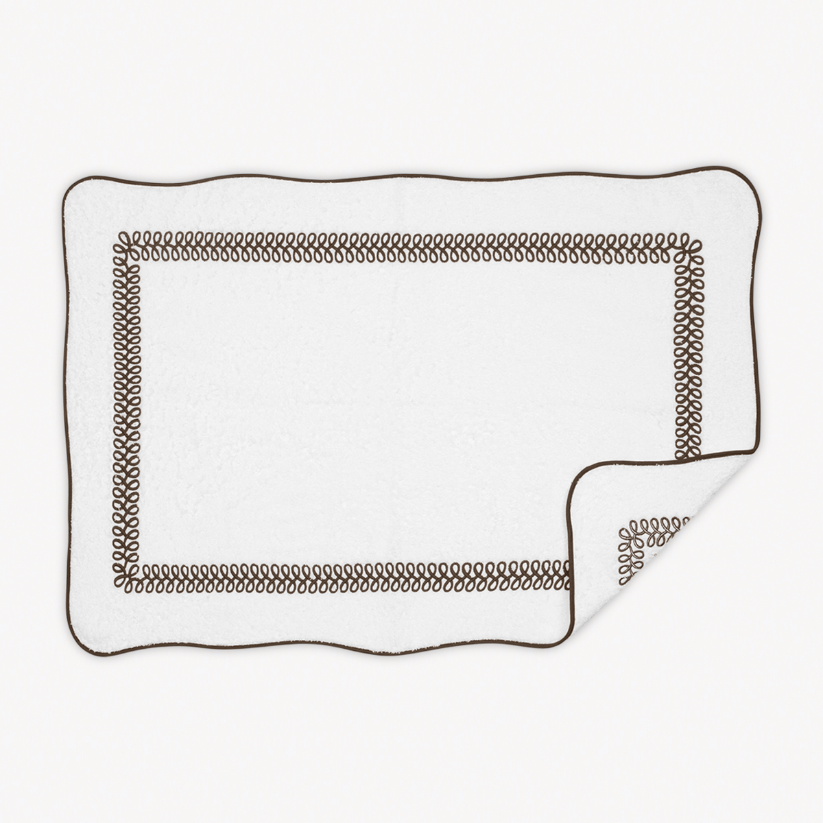 Matouk Astor Braid Bath Tubmat in Mocha