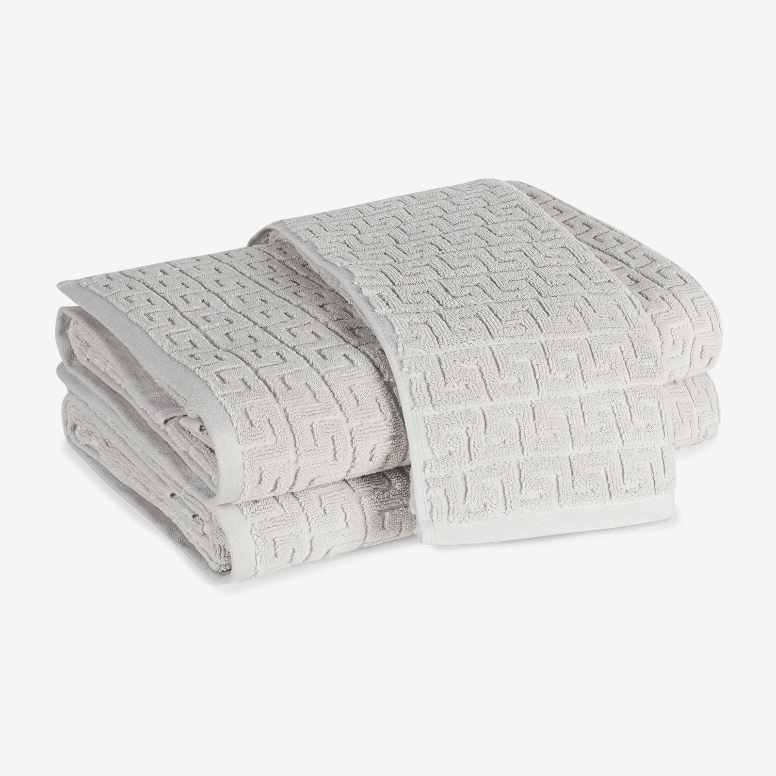 Folded Matouk Schumacher Athena Bath Towels in Marble