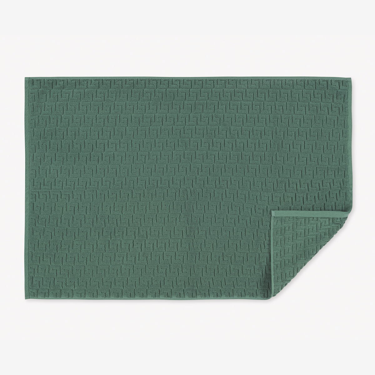 Folded Matouk Schumacher Athena Tubmat in Jade