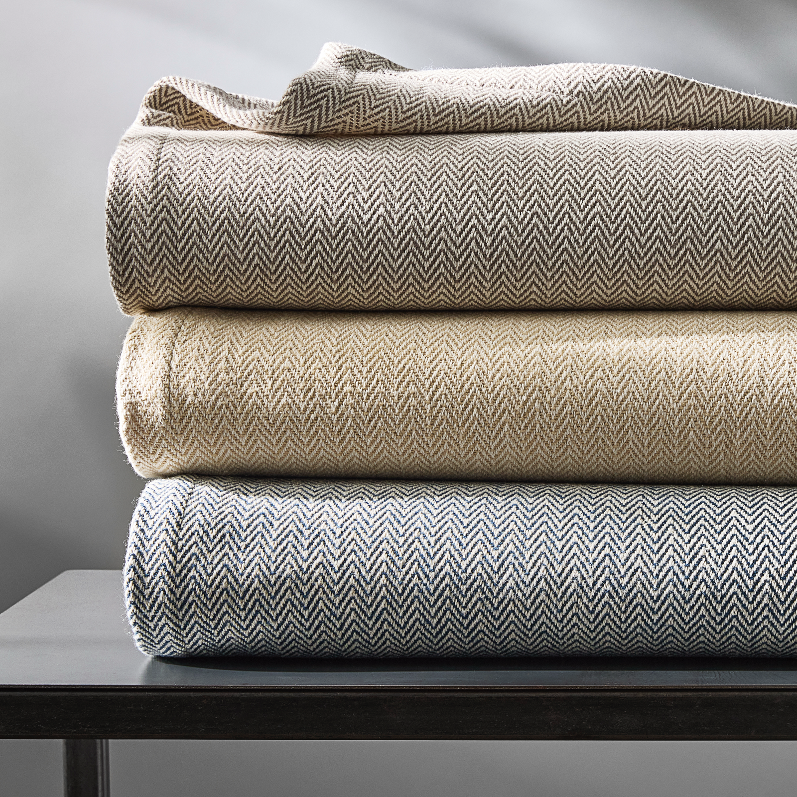 From top to bottom: Avalon in Platinum, Champagne, and Navy.