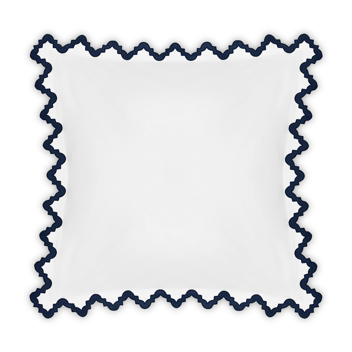 Euro Sham of Matouk Aziza Bedding in Navy Color