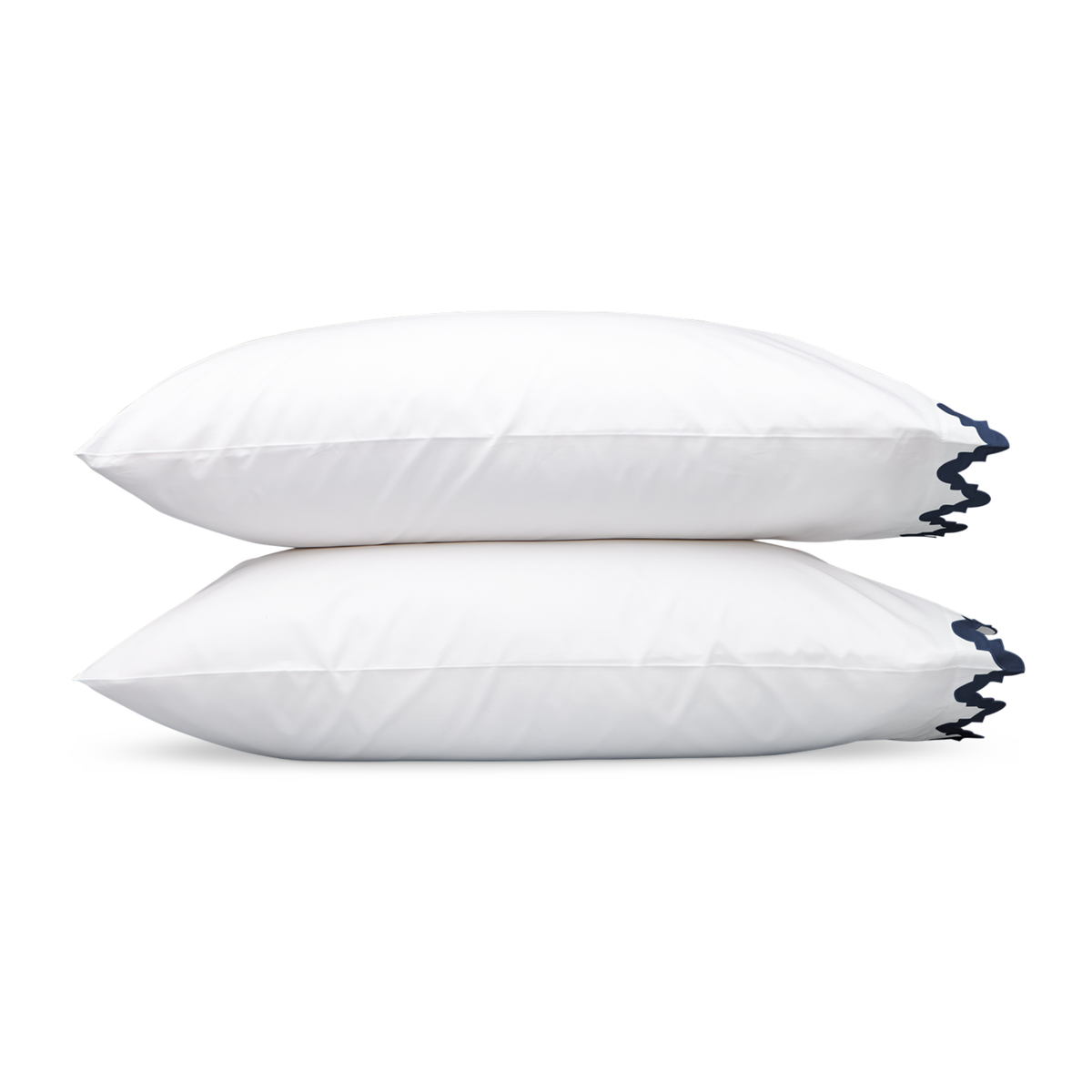 Pair of Pillowcases of Matouk Aziza Bedding in Navy Color