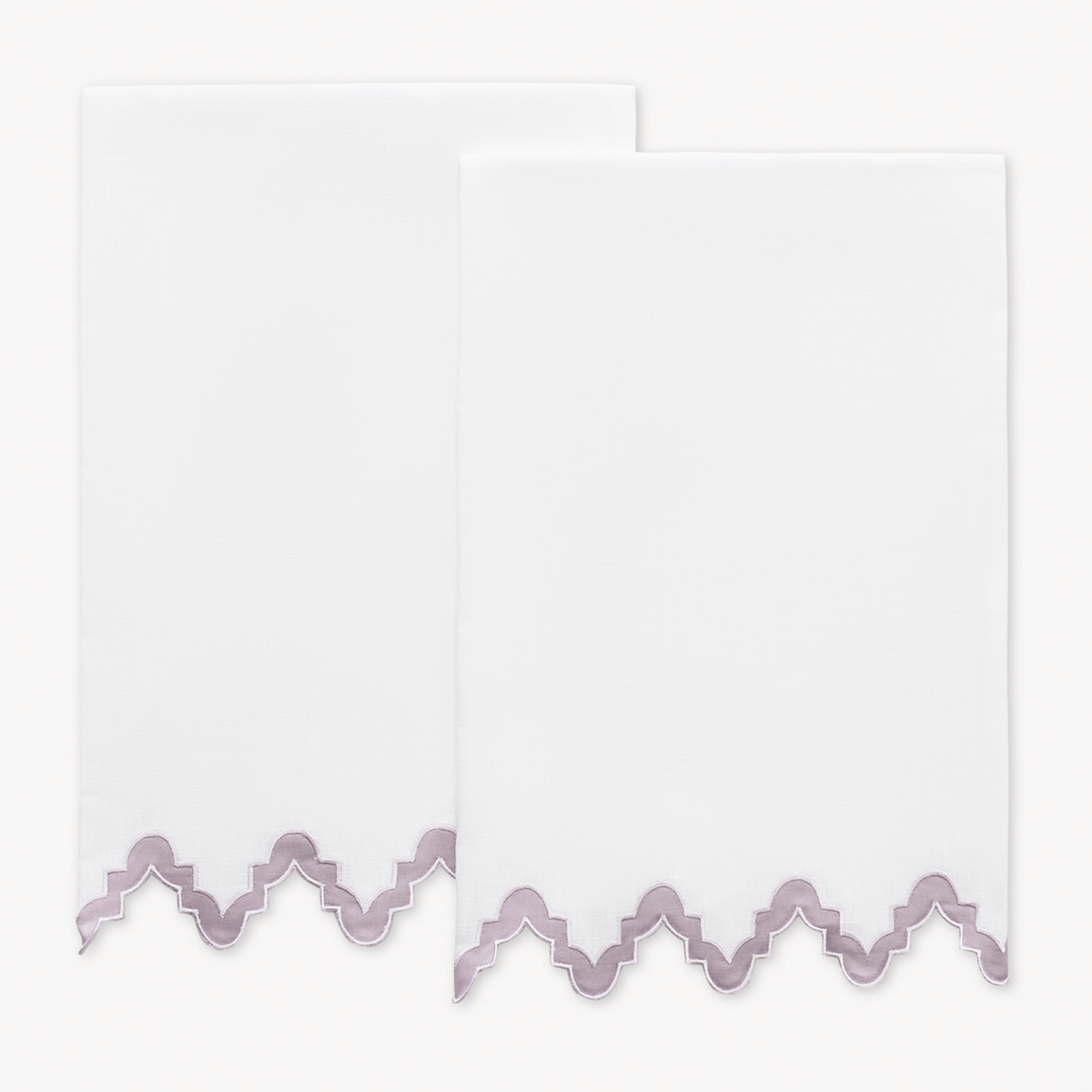 Pair of Matouk Aziza Guest Towels in Deep Lilac