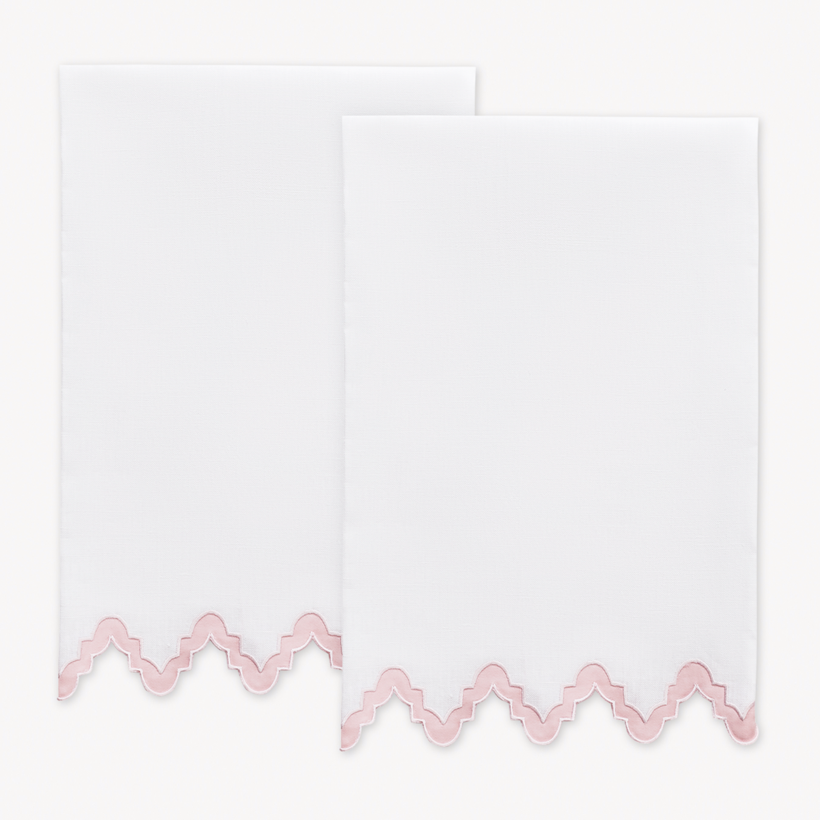 Pair of Matouk Aziza Guest Towels in Pink