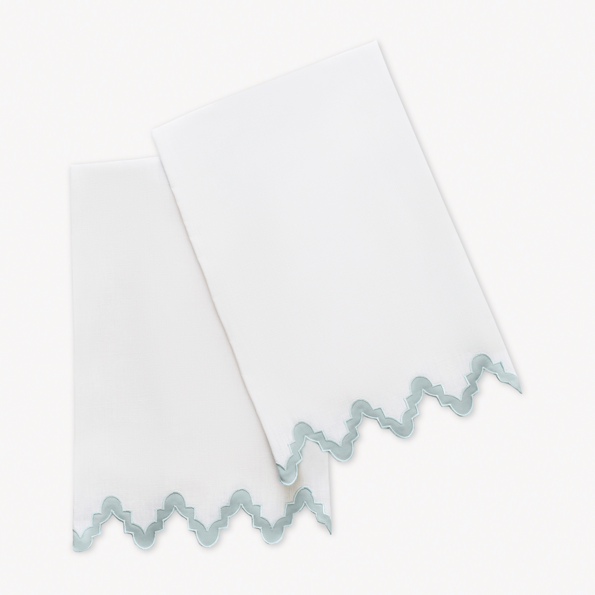 Pair of Matouk Aziza Guest Towels in Pool
