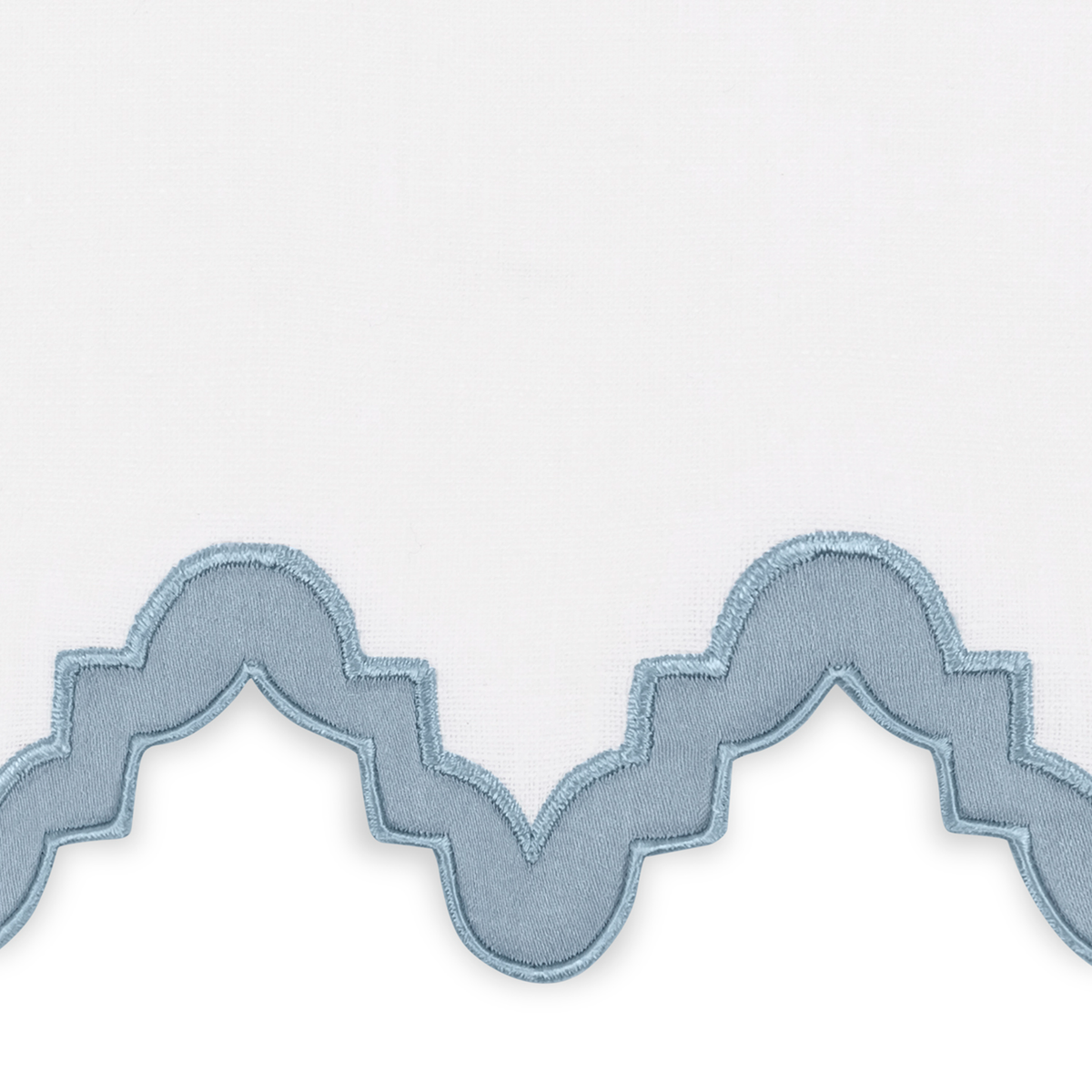 Swatch Sample of Matouk Aziza Guest Towels in Hazy Blue