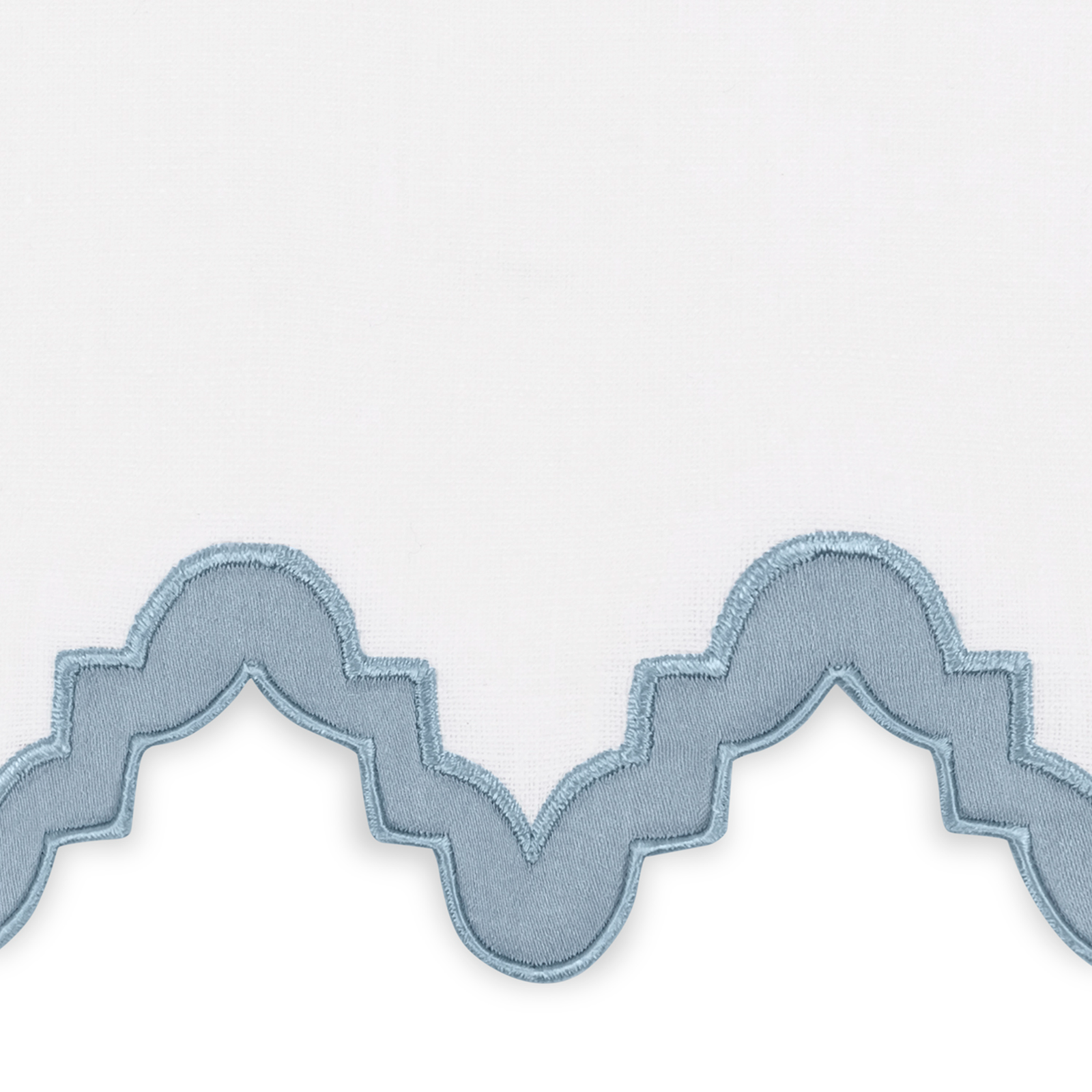 Pair of Matouk Aziza Guest Towels in Hazy Blue