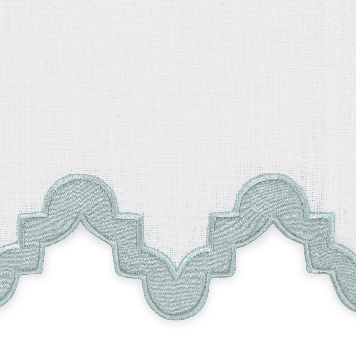 Swatch Sample of Matouk Aziza Guest Towels in Pool