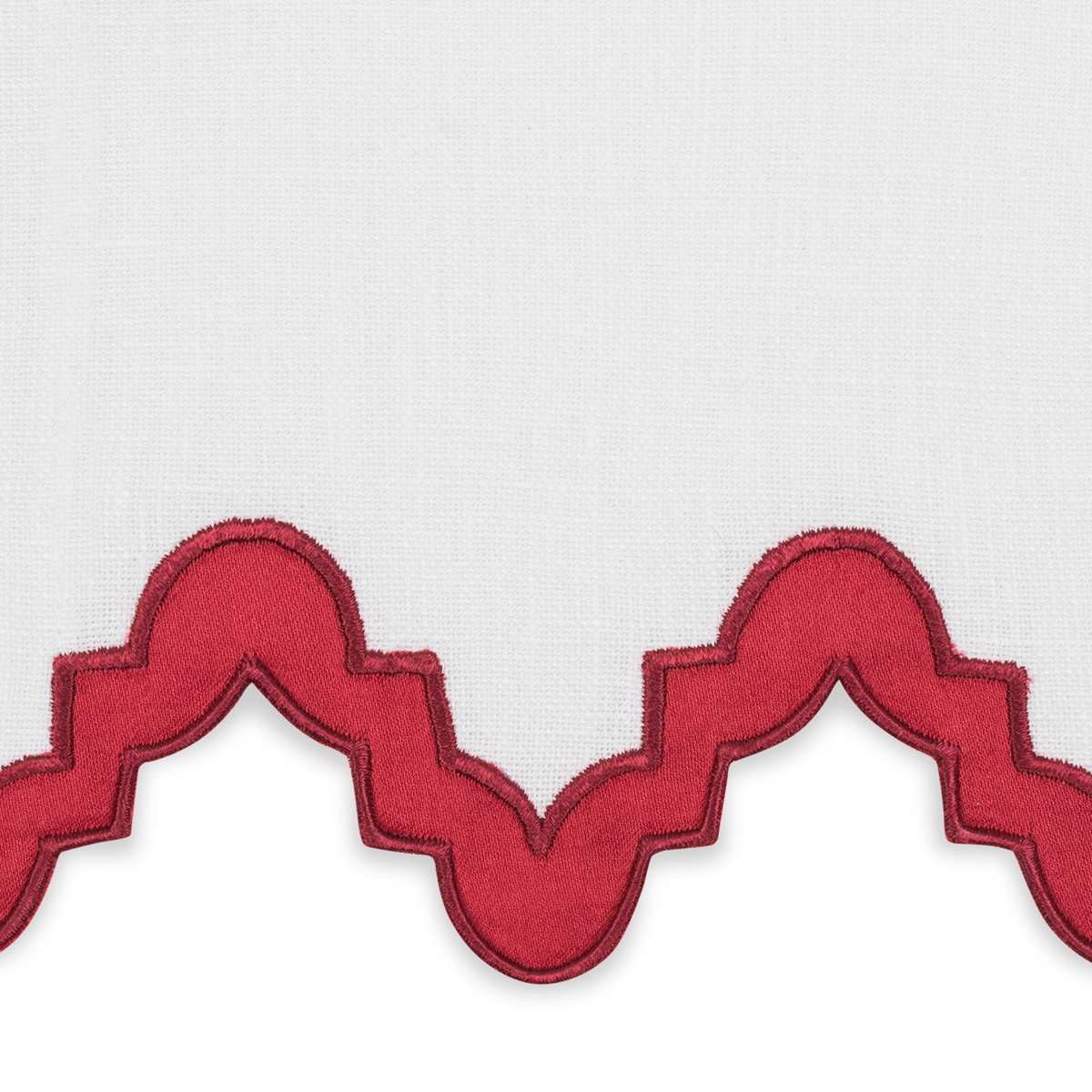 Swatch Sample of Matouk Aziza Guest Towels in Scarlet 