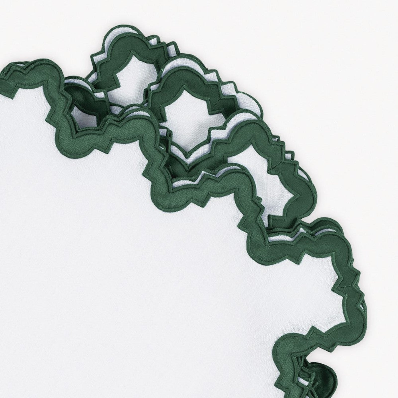 Silo Image of Matouk Aziza Table Napkin in Green Color