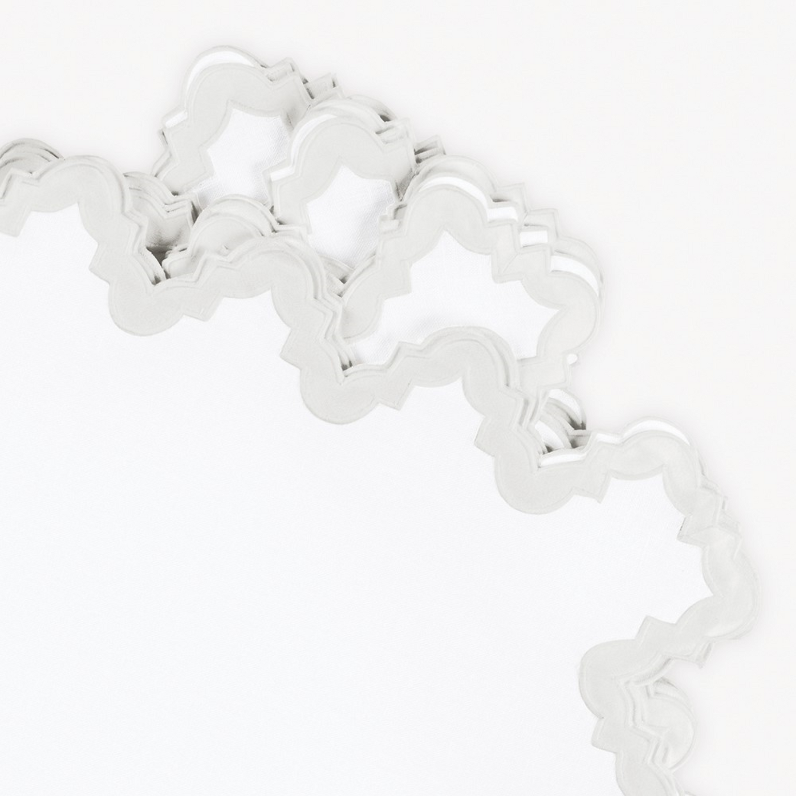 Silo Image of Matouk Aziza Table Napkin in Silver Color