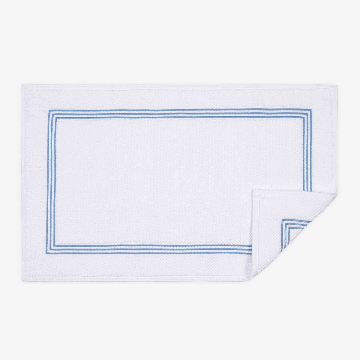 Matouk Bel Tempo Bath Rug with Ocean Trio Lines