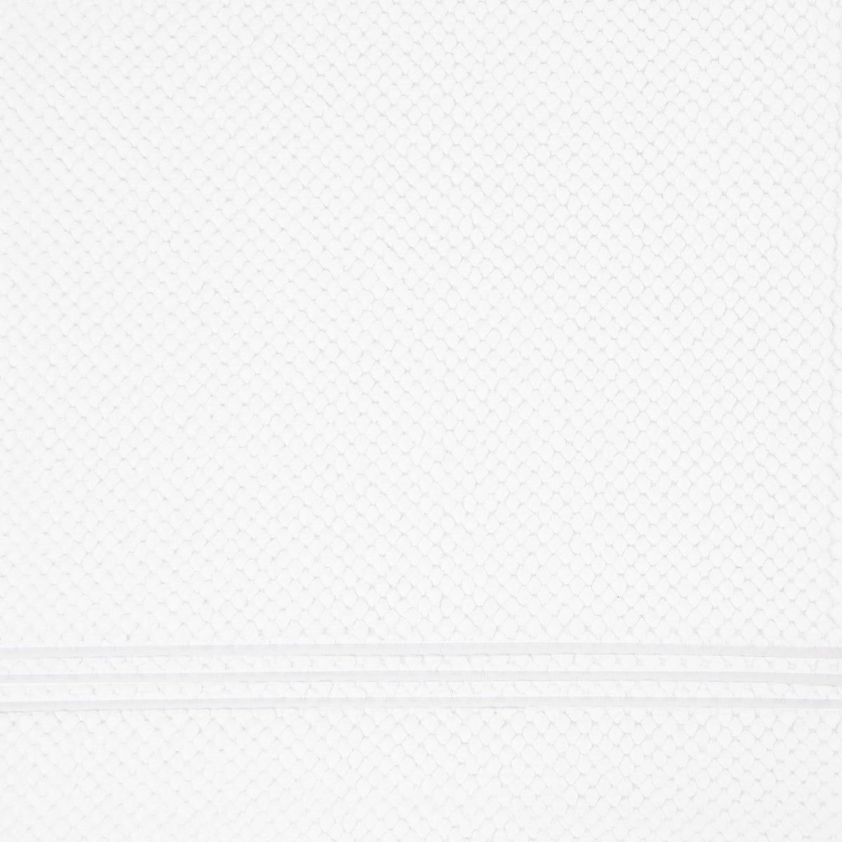Closeup of Matouk Bel Tempo Bath Rug with White Trio Lines