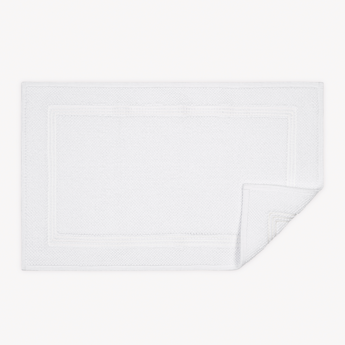 Matouk Bel Tempo Bath Rug with White Trio Lines