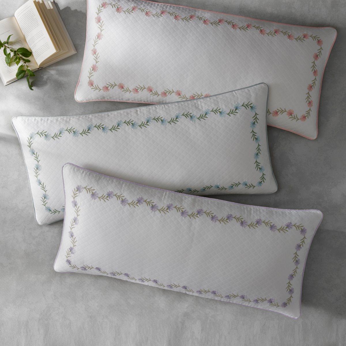 Matouk Daphne Matelasse Lumbar Pillow Covers in all colors