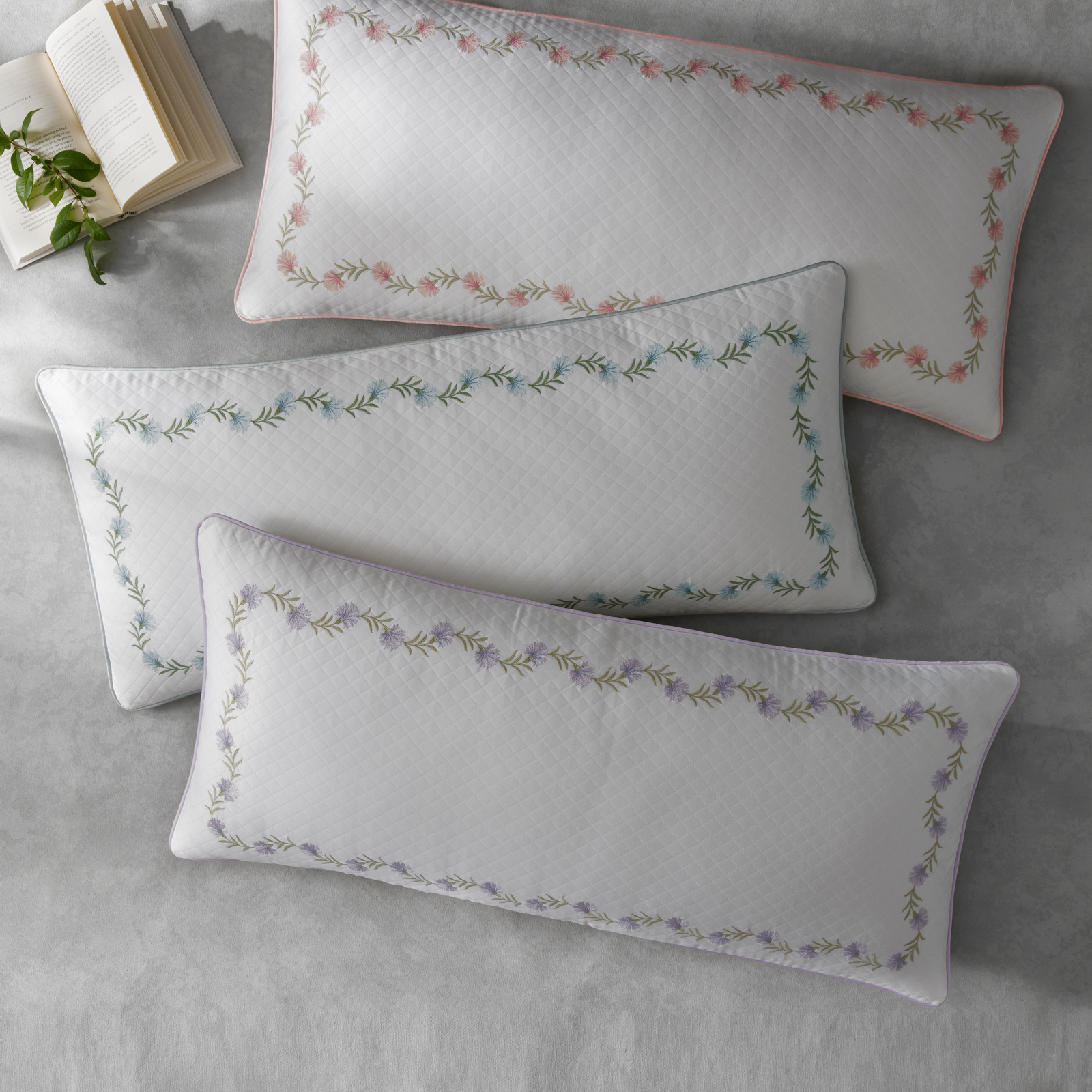 Matouk Daphne Matelasse Lumbar Pillow Covers in all colors