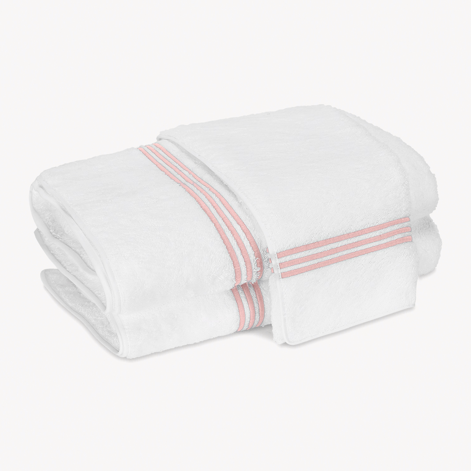 Matouk Bel Tempo Bath Towels in Blush