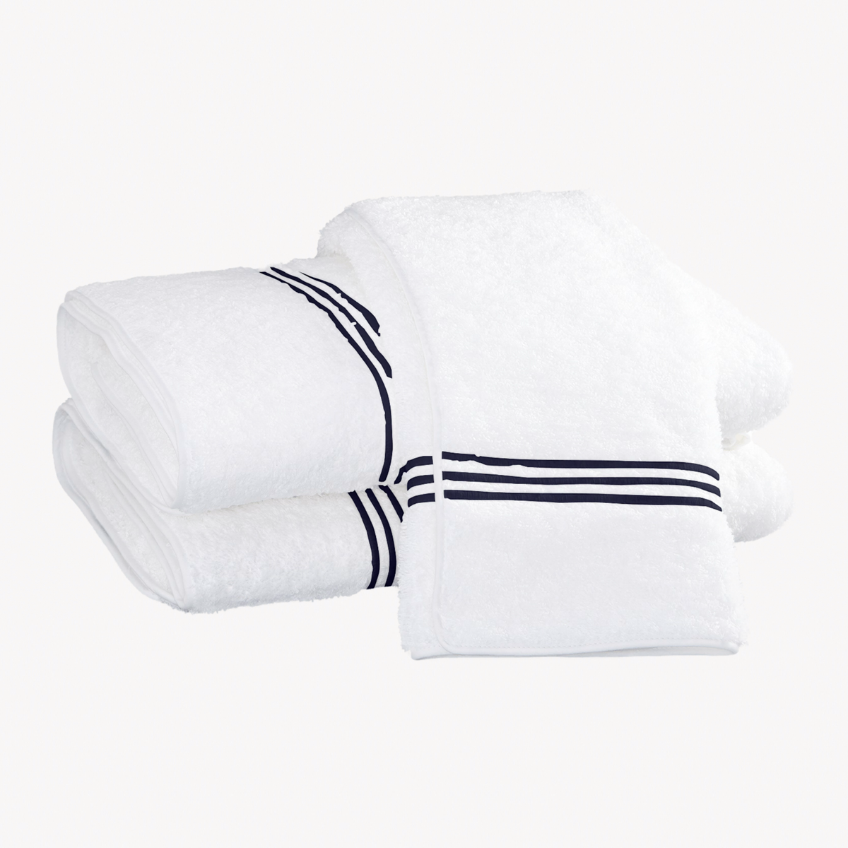 Matouk Bel Tempo Bath Towels in Navy