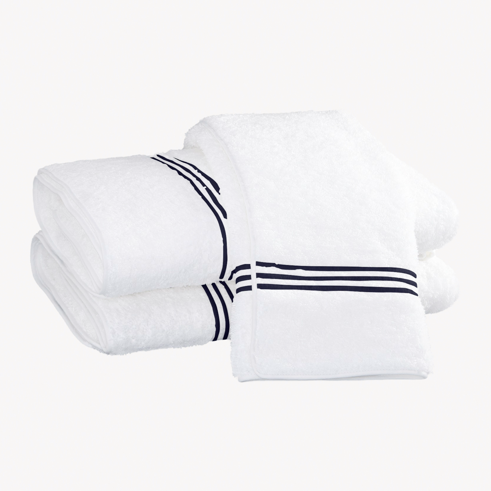Matouk Bel Tempo Bath Towels in Navy