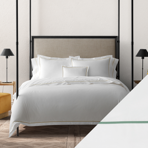 Matouk Bergamo Satin Stitch Bedding - Celadon featured image
