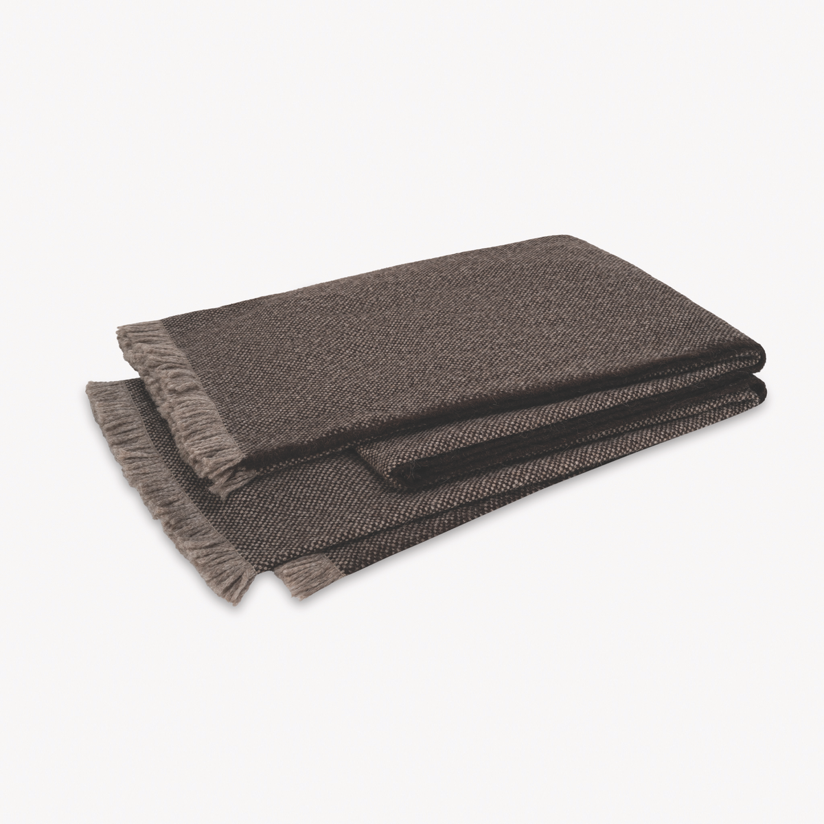 Folded Matouk Bernardo Throw in Topaz color