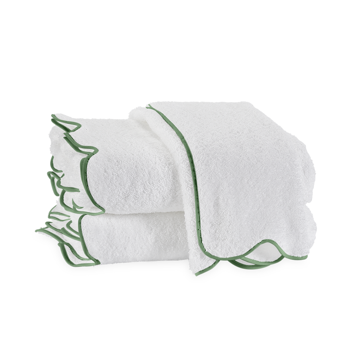 Silo Image of Matouk Cairo Scallop Bath Towels in Color Palm