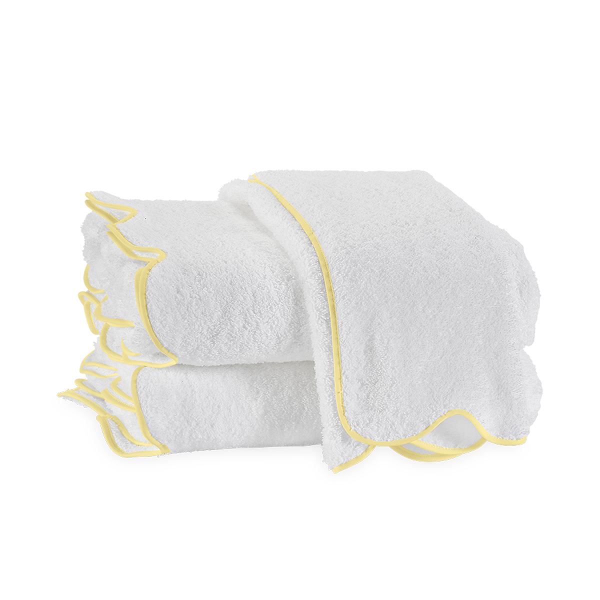 Silo Image of Matouk Cairo Scallop Bath Towels in Color Yellow