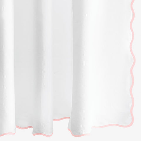 Matouk Camilla Pique Scallop Shower Curtain - Pink featured image