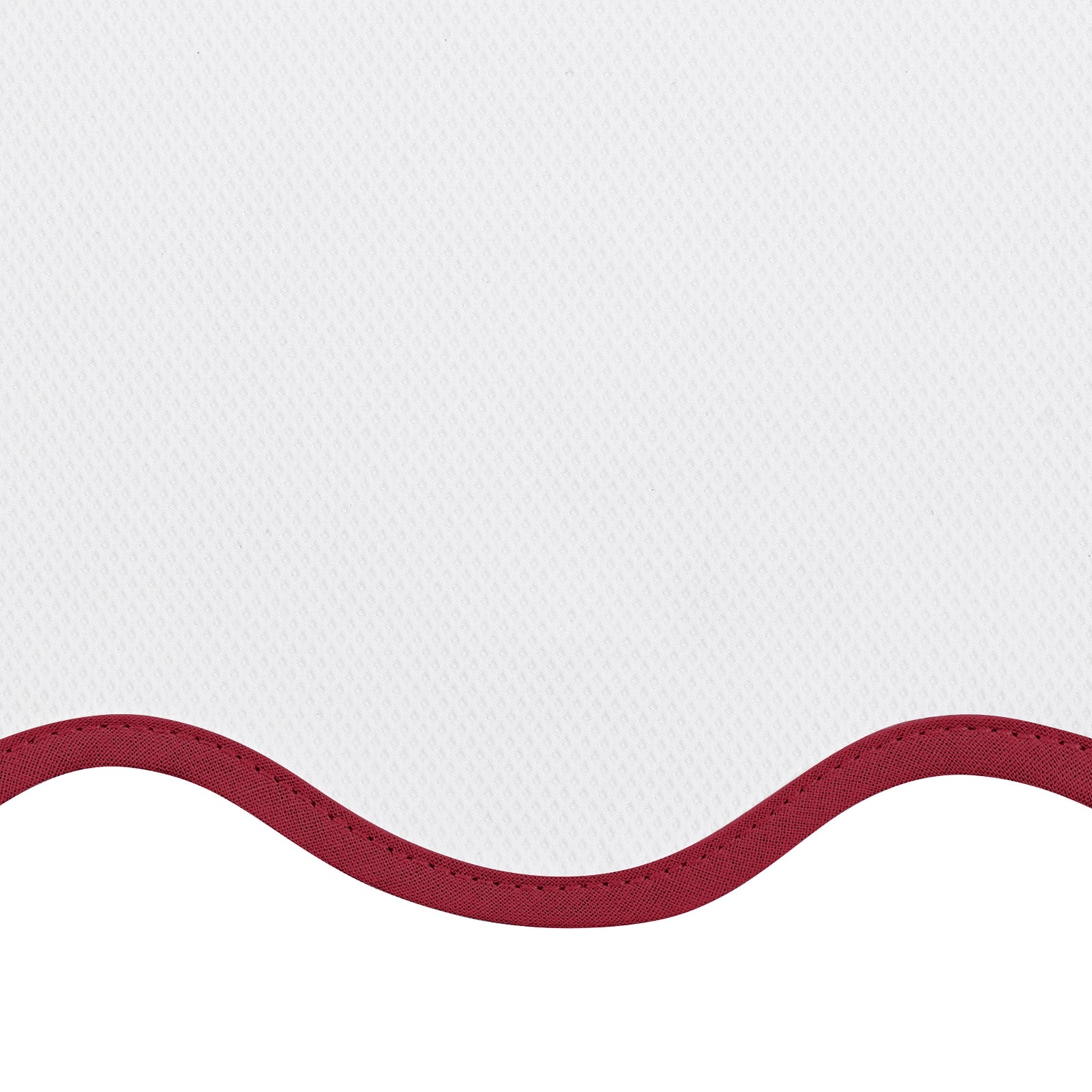 Silo Image of Matouk Camilla Pique Scallop Shower Curtain in Cherry Color