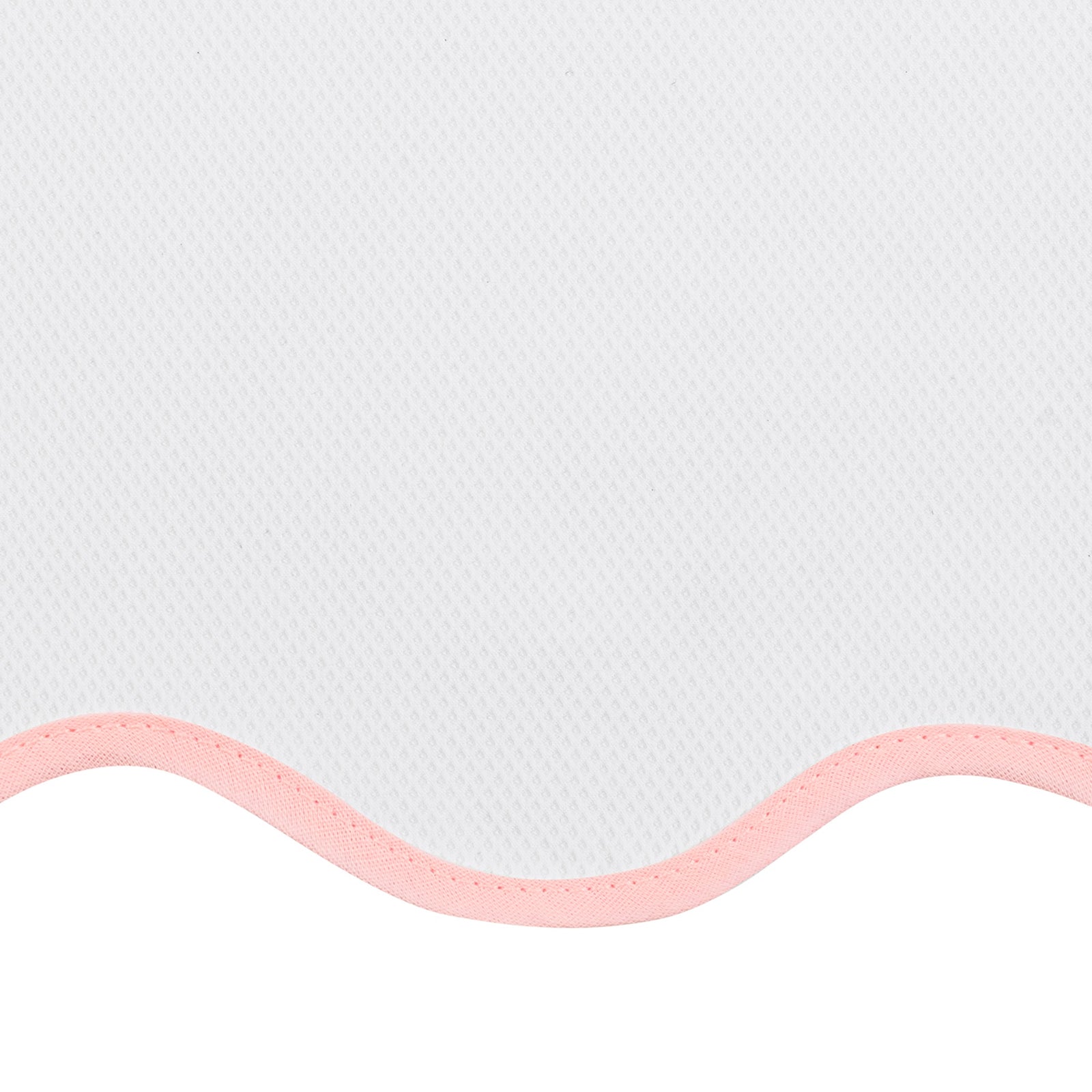 Silo Image of Matouk Camilla Pique Scallop Shower Curtain in Pink Color