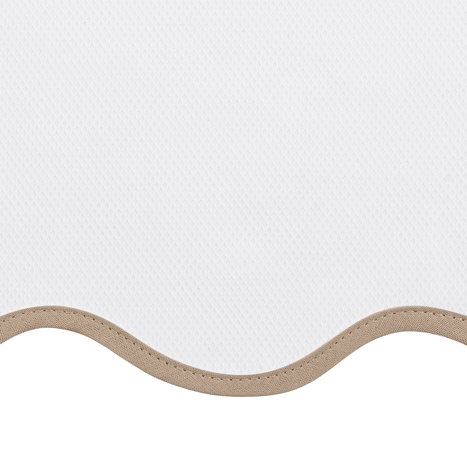 Silo Image of Matouk Camilla Pique Scallop Shower Curtain in Sand Color