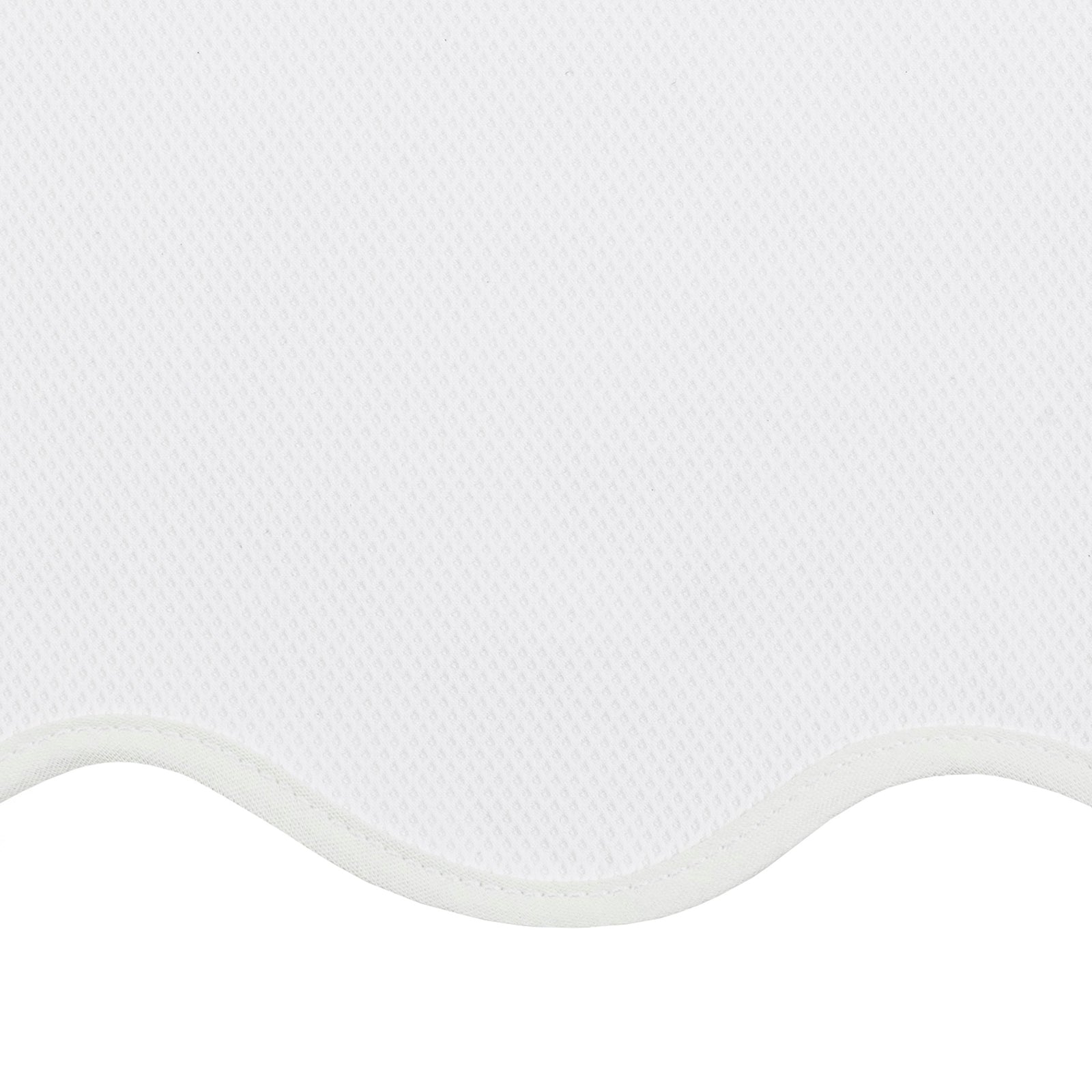 Silo Image of Matouk Camilla Pique Scallop Shower Curtain in White Color