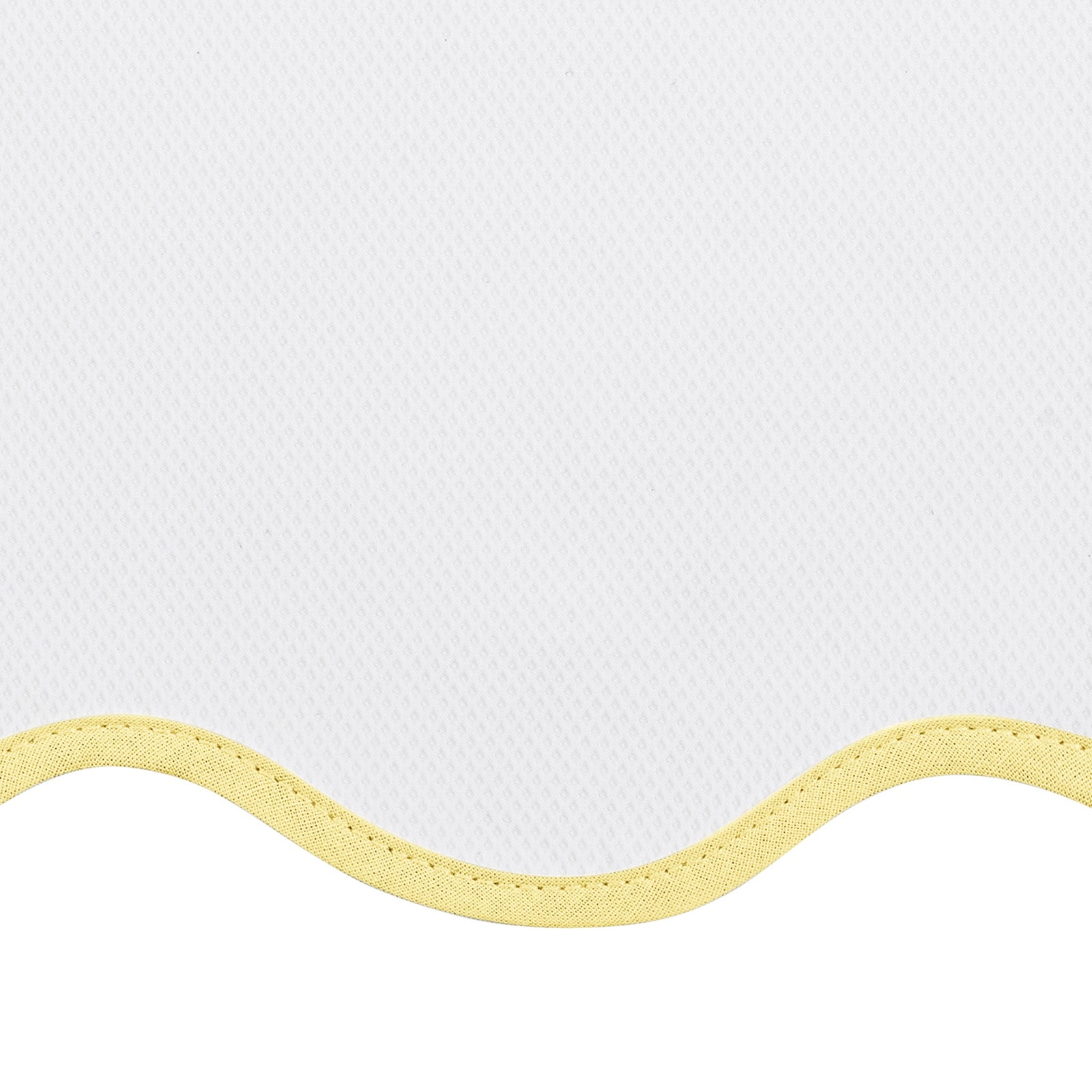 Silo Image of Matouk Camilla Pique Scallop Shower Curtain in Yellow Color