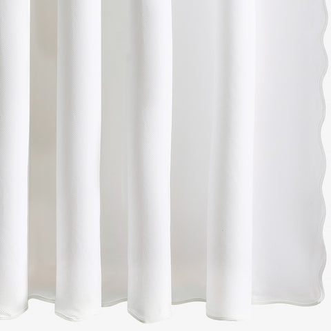 Matouk Camilla Pique Scallop Shower Curtain - White featured image