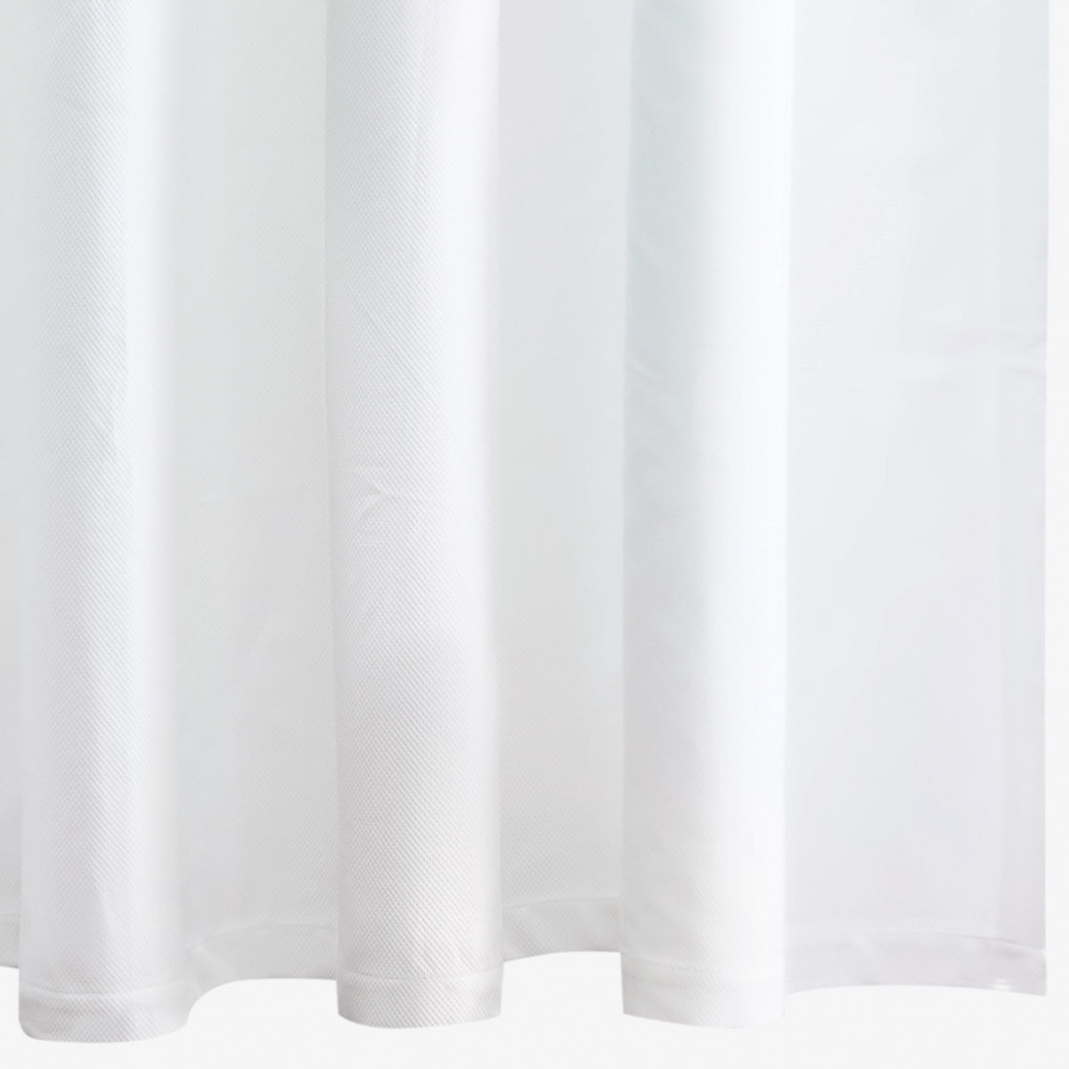 Silo Image of Matouk Camilla Pique Tailored Shower Curtain in White Color